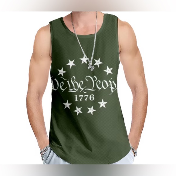 Other - WE THE PEOPLE Medium olive green cotton poly blend unisex tank top like New